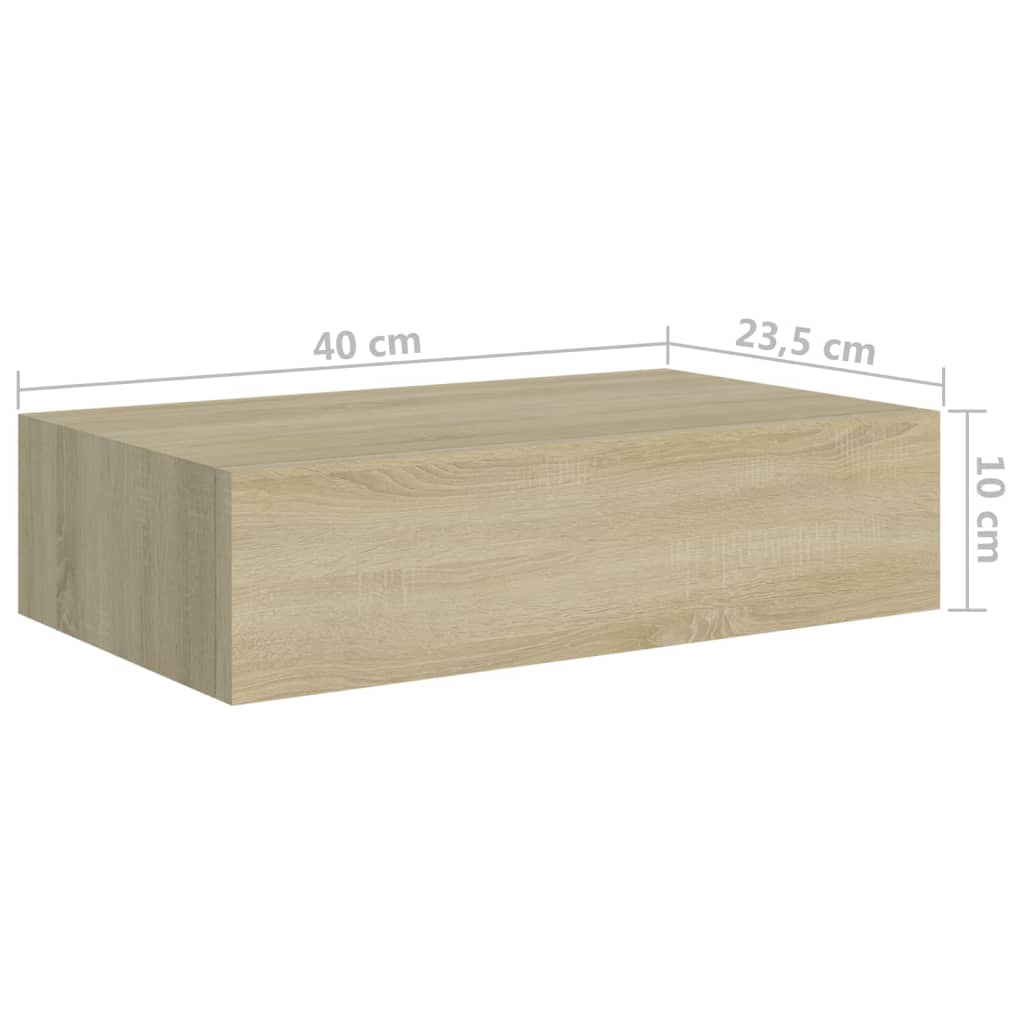 Dulap de perete cu sertar, stejar, 40x23,5x10 cm, MDF Lando - Lando