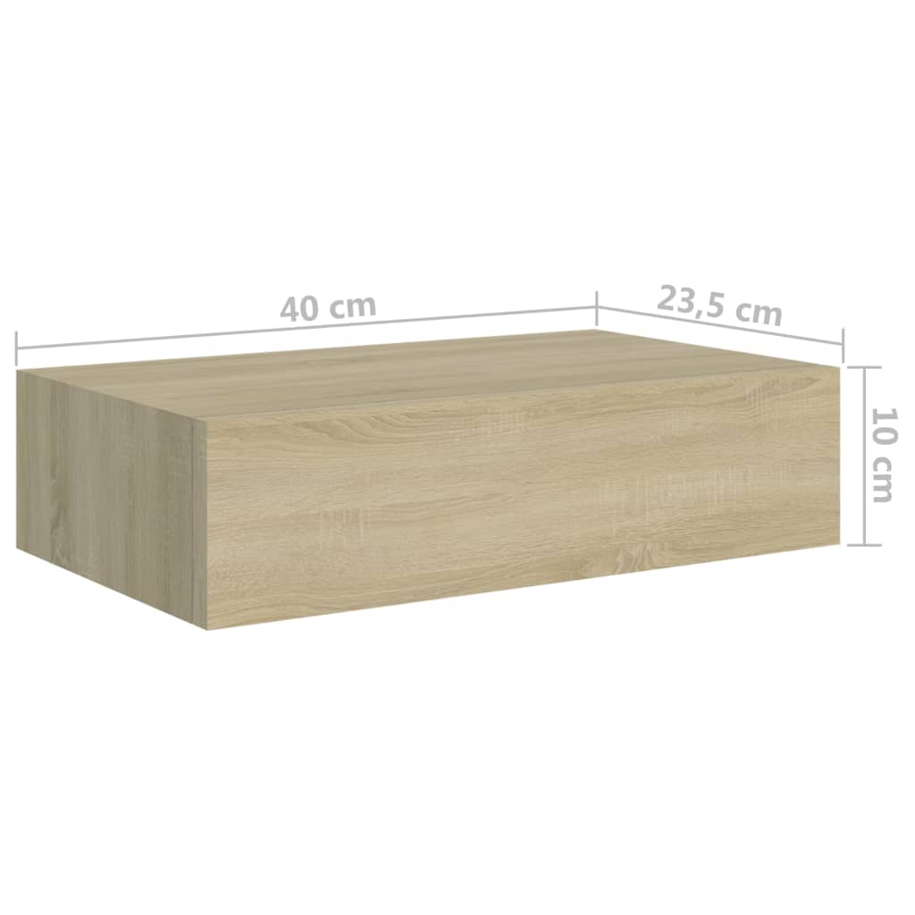 Dulapuri de perete cu sertar, 2 buc., stejar, 40x23,5x10 cm MDF Lando - Lando