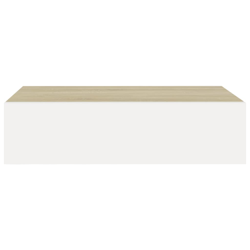 Dulap de perete cu sertar, alb și stejar, 40x23,5x10 cm, MDF Lando - Lando