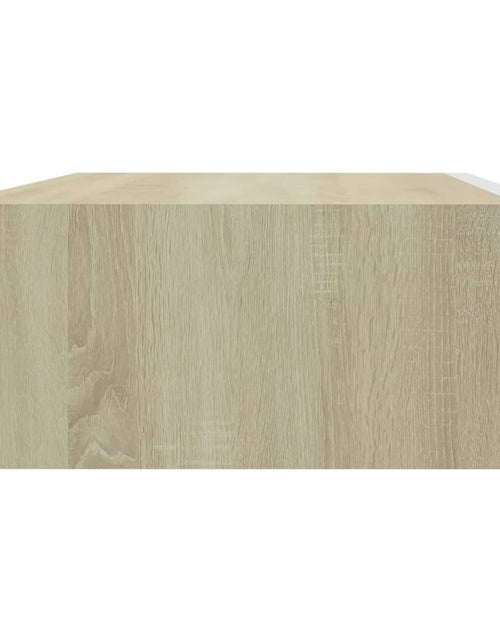 Încărcați imaginea în vizualizatorul Galerie, Dulap de perete cu sertar, alb și stejar, 40x23,5x10 cm, MDF Lando - Lando
