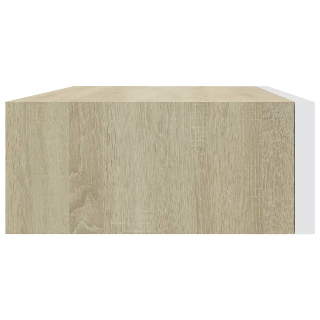Dulapuri de perete cu sertar 2 buc stejar/alb 40x23,5x10 cm MDF Lando - Lando