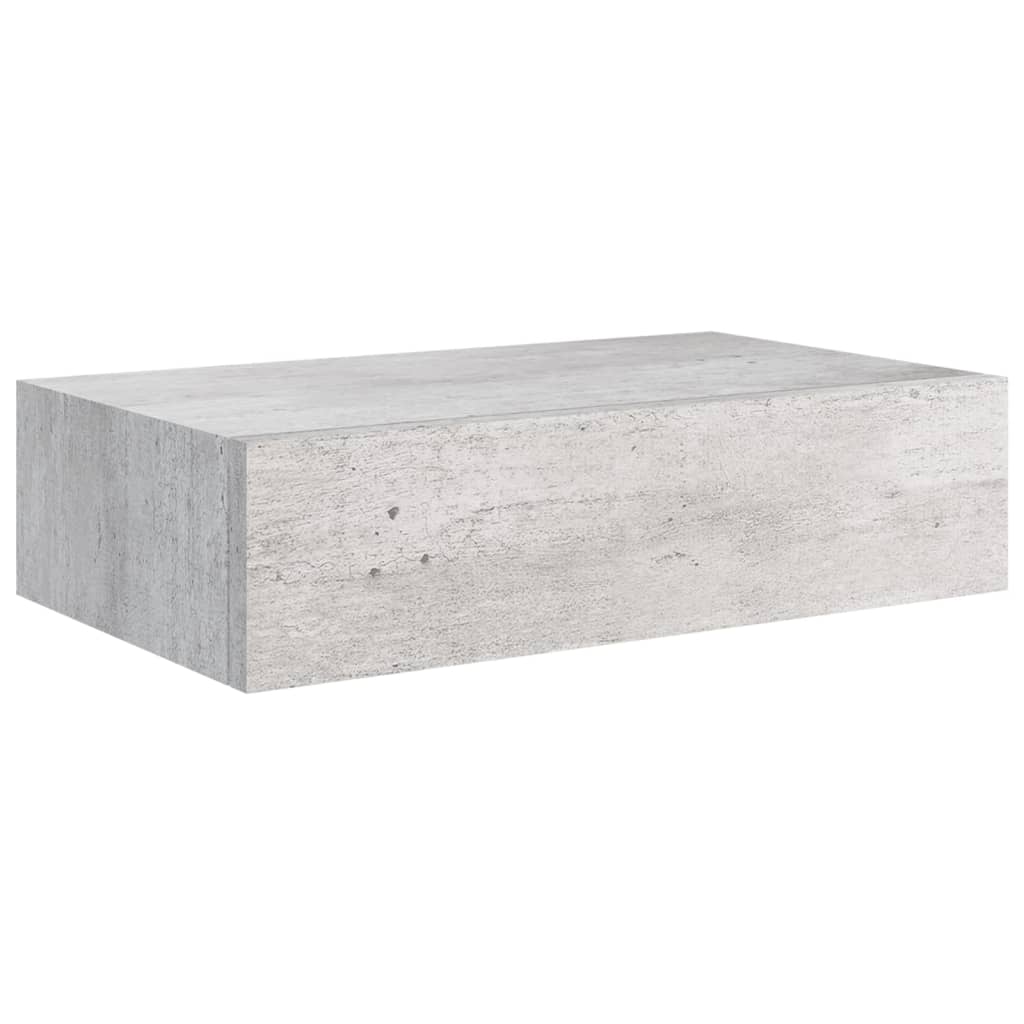 Dulap de perete cu sertare, gri beton, 40x23,5x10 cm, MDF Lando - Lando