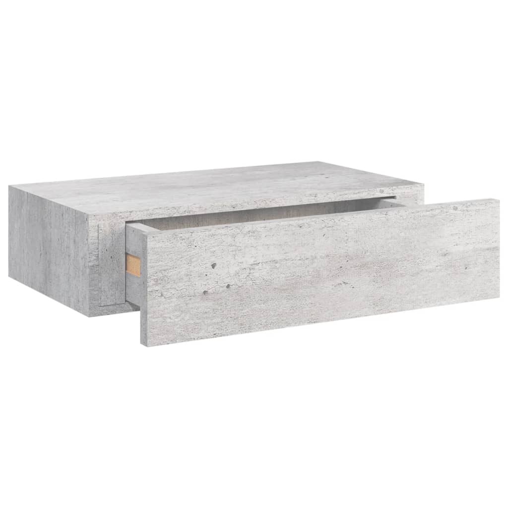 Dulap de perete cu sertare, gri beton, 40x23,5x10 cm, MDF Lando - Lando