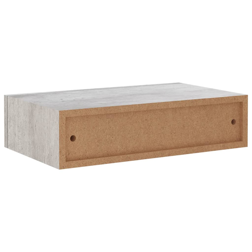 Dulap de perete cu sertare, gri beton, 40x23,5x10 cm, MDF Lando - Lando