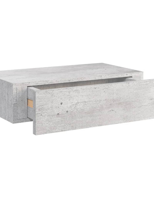 Încărcați imaginea în vizualizatorul Galerie, Dulapuri de perete cu sertar 2 buc. gri beton 40x23,5x10 cm MDF Lando - Lando

