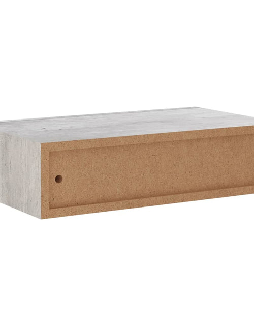 Încărcați imaginea în vizualizatorul Galerie, Dulapuri de perete cu sertar 2 buc. gri beton 40x23,5x10 cm MDF Lando - Lando
