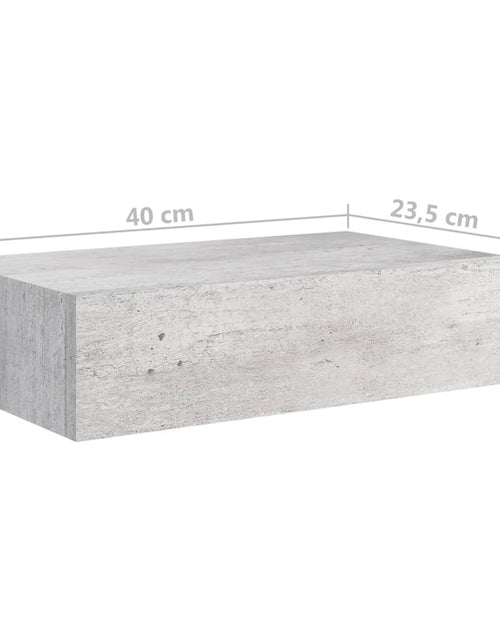 Încărcați imaginea în vizualizatorul Galerie, Dulapuri de perete cu sertar 2 buc. gri beton 40x23,5x10 cm MDF Lando - Lando
