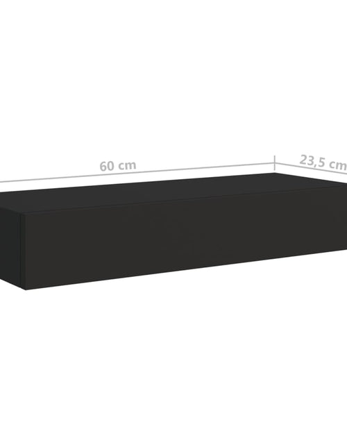 Încărcați imaginea în vizualizatorul Galerie, Dulapuri de perete cu sertare 2 buc. negru 60x23,5x10 cm MDF Lando - Lando
