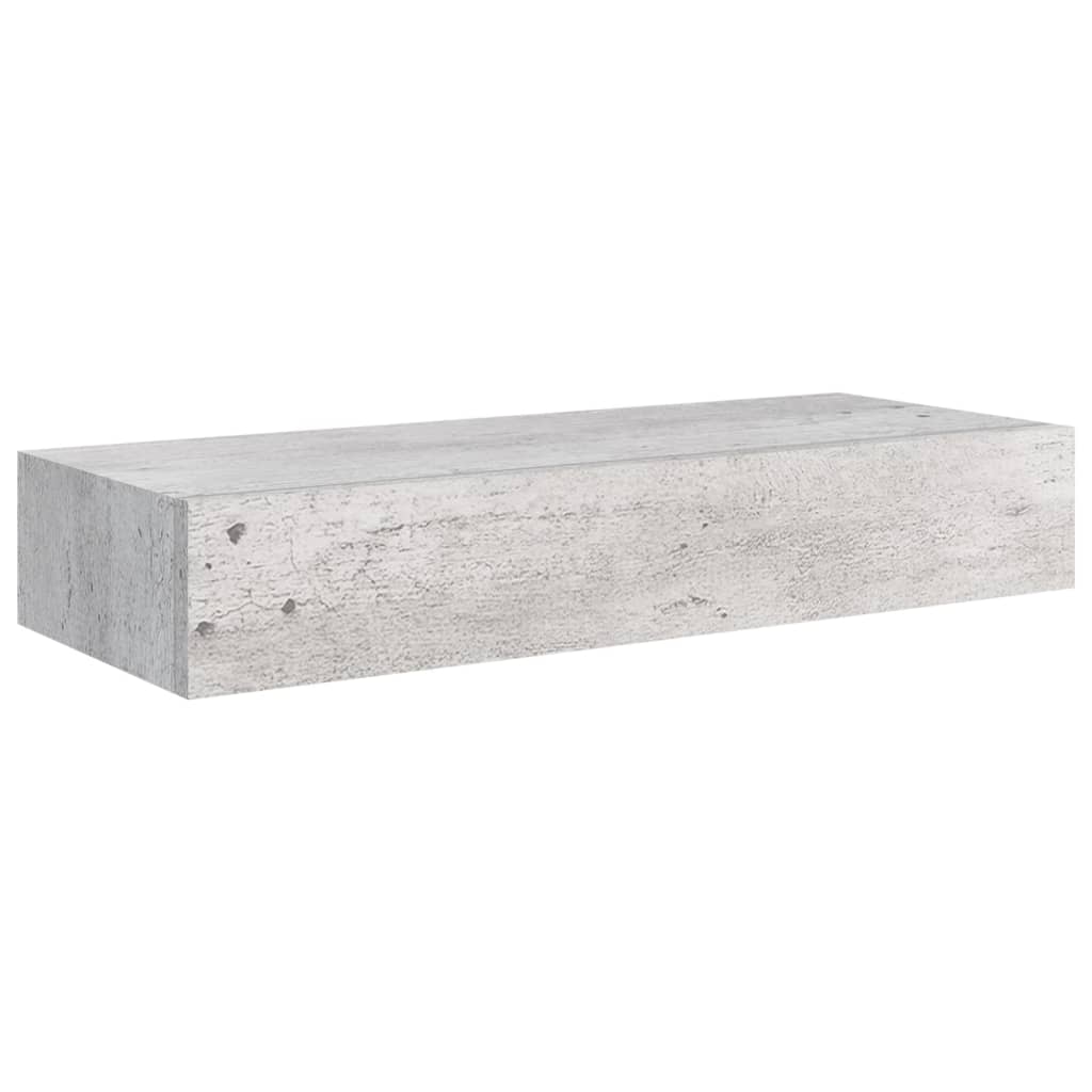 Dulapuri de perete cu sertar 2 buc. gri beton 60x23,5x10 cm MDF Lando - Lando