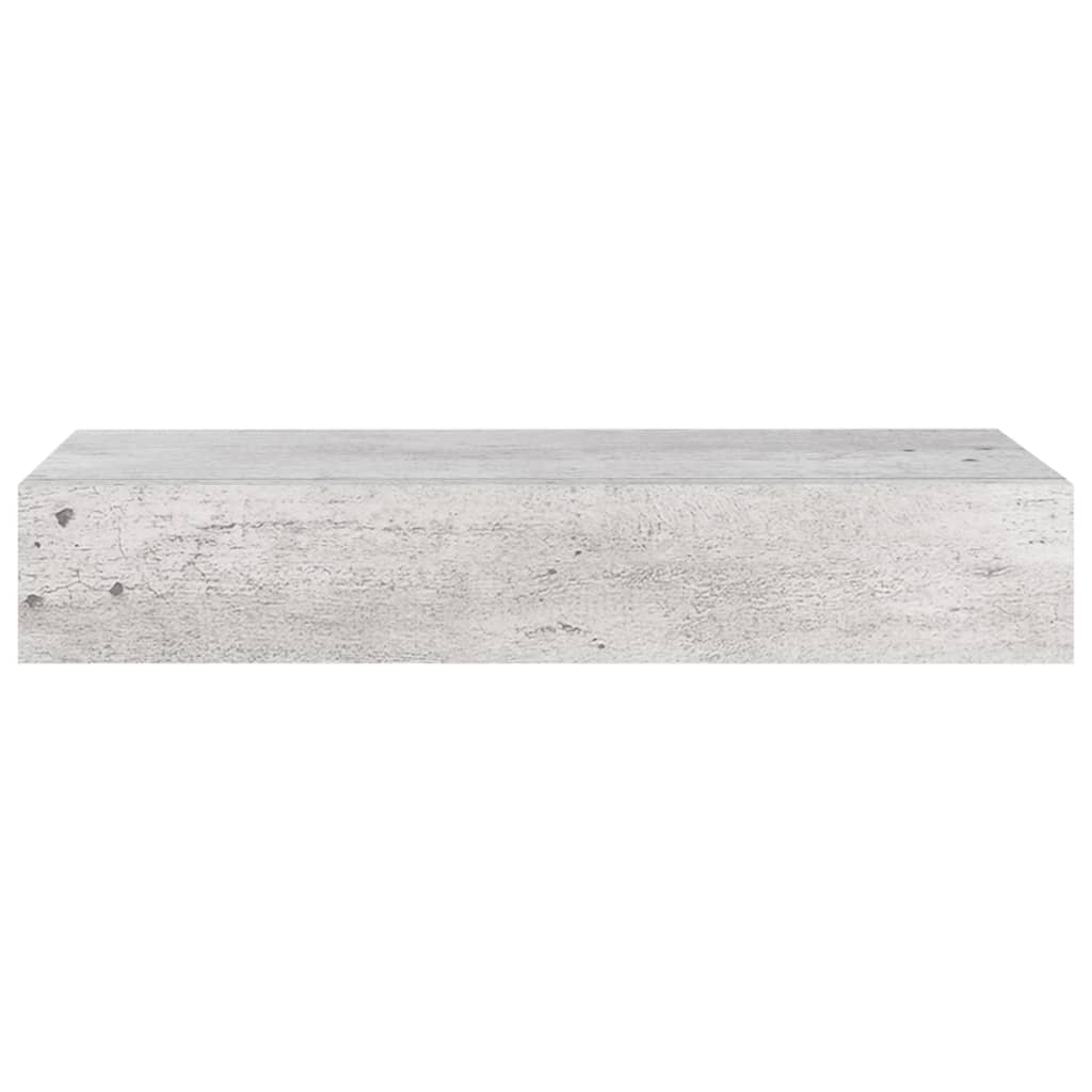 Dulapuri de perete cu sertar 2 buc. gri beton 60x23,5x10 cm MDF Lando - Lando