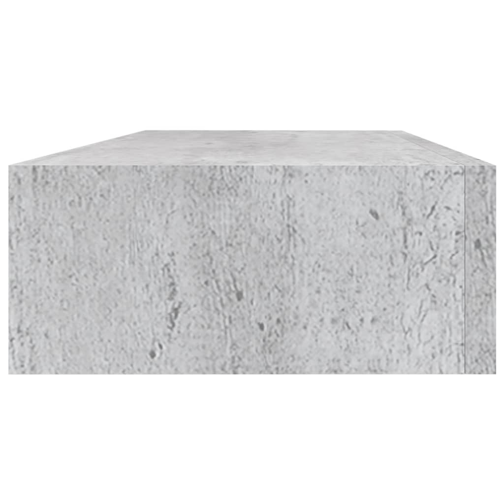 Dulapuri de perete cu sertar 2 buc. gri beton 60x23,5x10 cm MDF Lando - Lando
