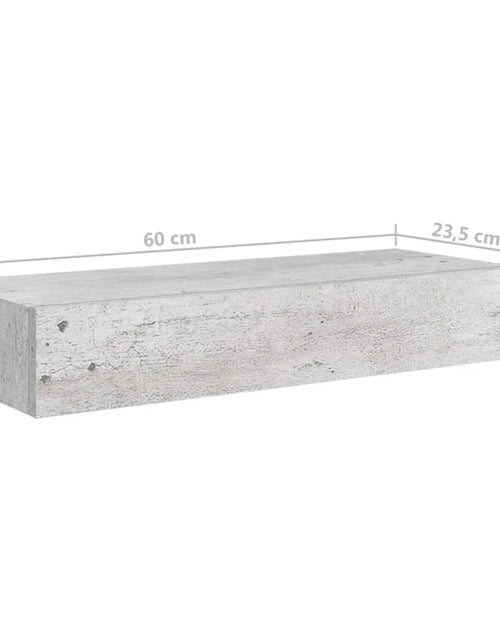 Încărcați imaginea în vizualizatorul Galerie, Dulapuri de perete cu sertar 2 buc. gri beton 60x23,5x10 cm MDF Lando - Lando
