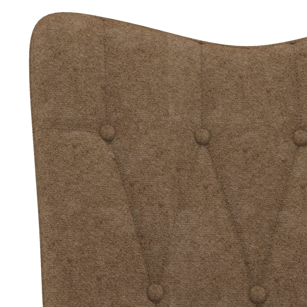 Scaun de relaxare cu taburet, gri taupe, textil Lando - Lando