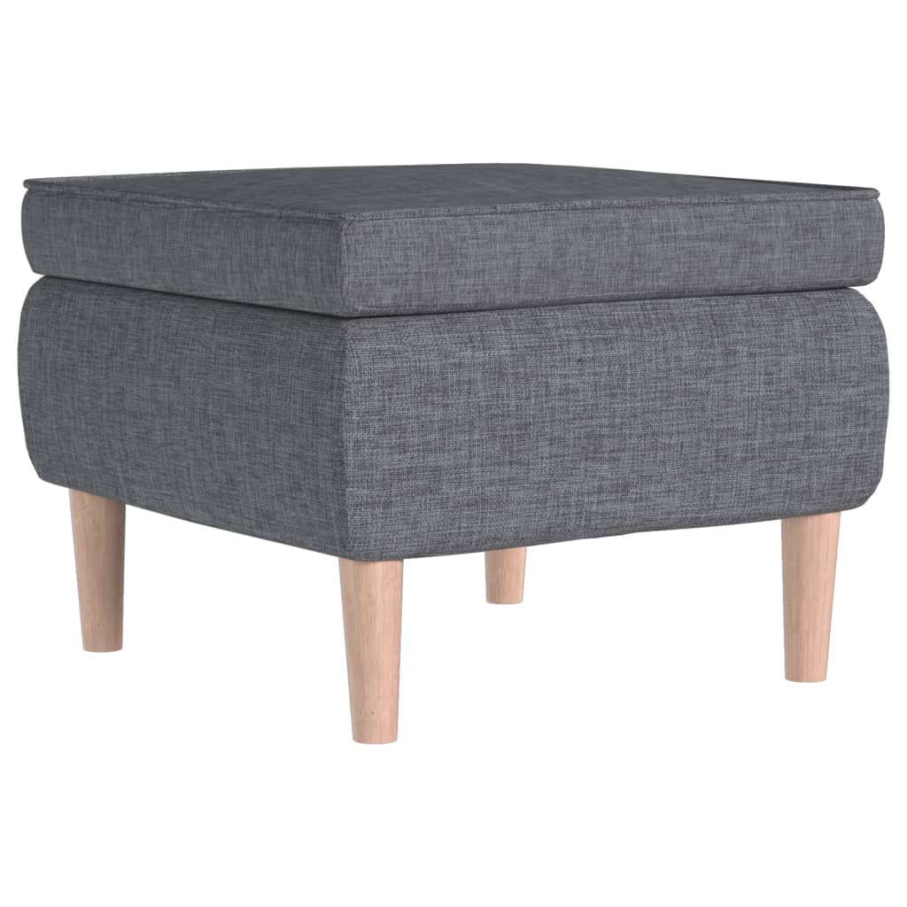 Scaun cu picioare din lemn, gri deschis, material textil Lando - Lando