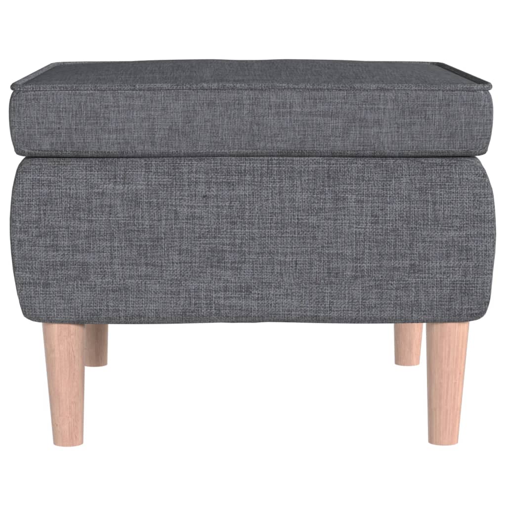 Scaun cu picioare din lemn, gri deschis, material textil Lando - Lando