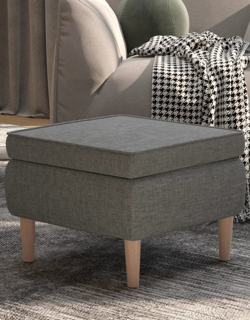 Загрузите изображение в средство просмотра галереи, Scaun cu picioare din lemn, gri deschis, material textil Lando - Lando
