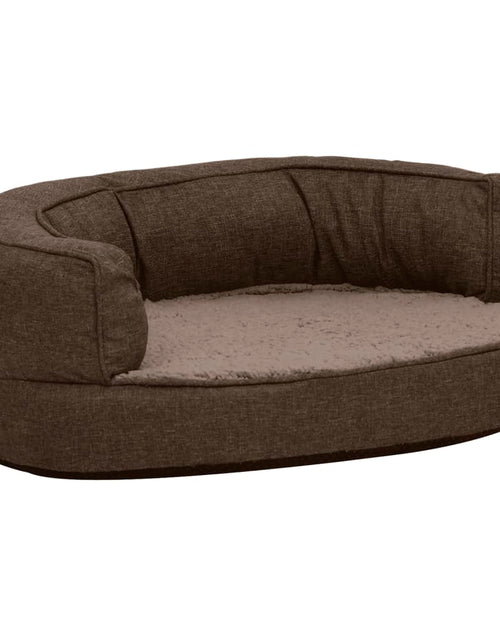 Încărcați imaginea în vizualizatorul Galerie, Saltea ergonomică pat de câini maro, 60x42 cm, aspect in/fleece Lando - Lando
