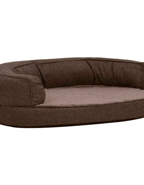 Încărcați imaginea în vizualizatorul Galerie, Saltea ergonomică pat de câini maro 75x53 cm aspect in/fleece Lando - Lando

