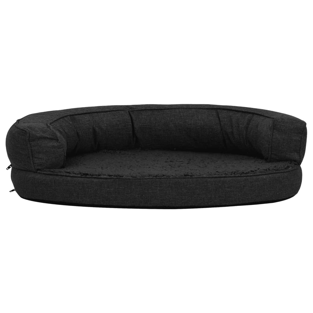 Saltea ergonomică pat de câini negru 75x53 cm aspect in/fleece Lando - Lando