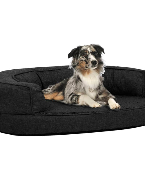 Încărcați imaginea în vizualizatorul Galerie, Saltea ergonomică pat de câini negru 75x53 cm aspect in/fleece Lando - Lando

