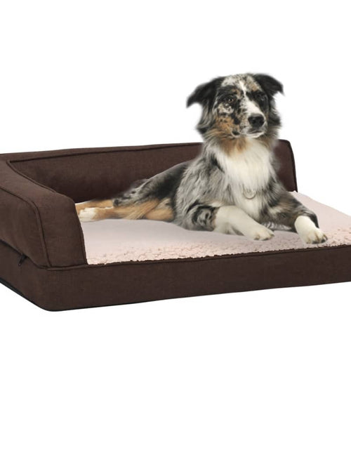 Încărcați imaginea în vizualizatorul Galerie, Saltea ergonomică pat de câini maro 60x42 cm aspect in /fleece Lando - Lando
