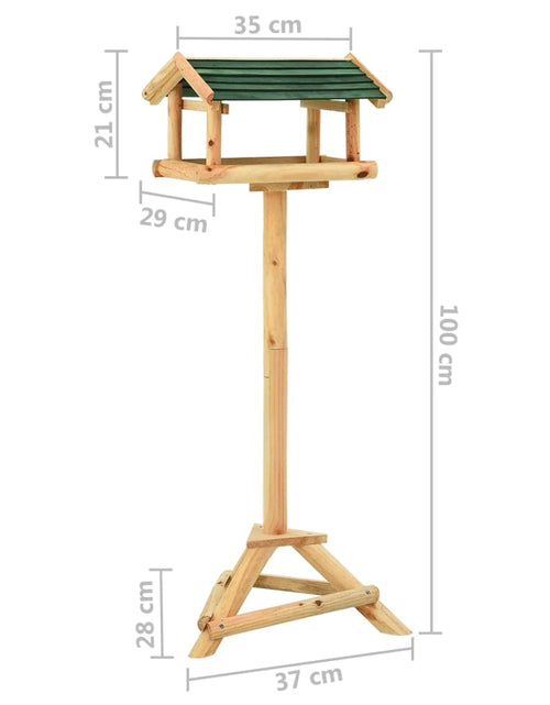 Загрузите изображение в средство просмотра галереи, Hrănitor pentru păsări cu stativ, 37x28x100 cm, lemn masiv brad Lando - Lando
