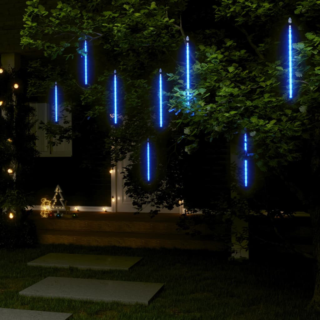 Lumini de meteoriți 8 buc. albastru 30 cm 192 LED-uri int./ext. Lando - Lando