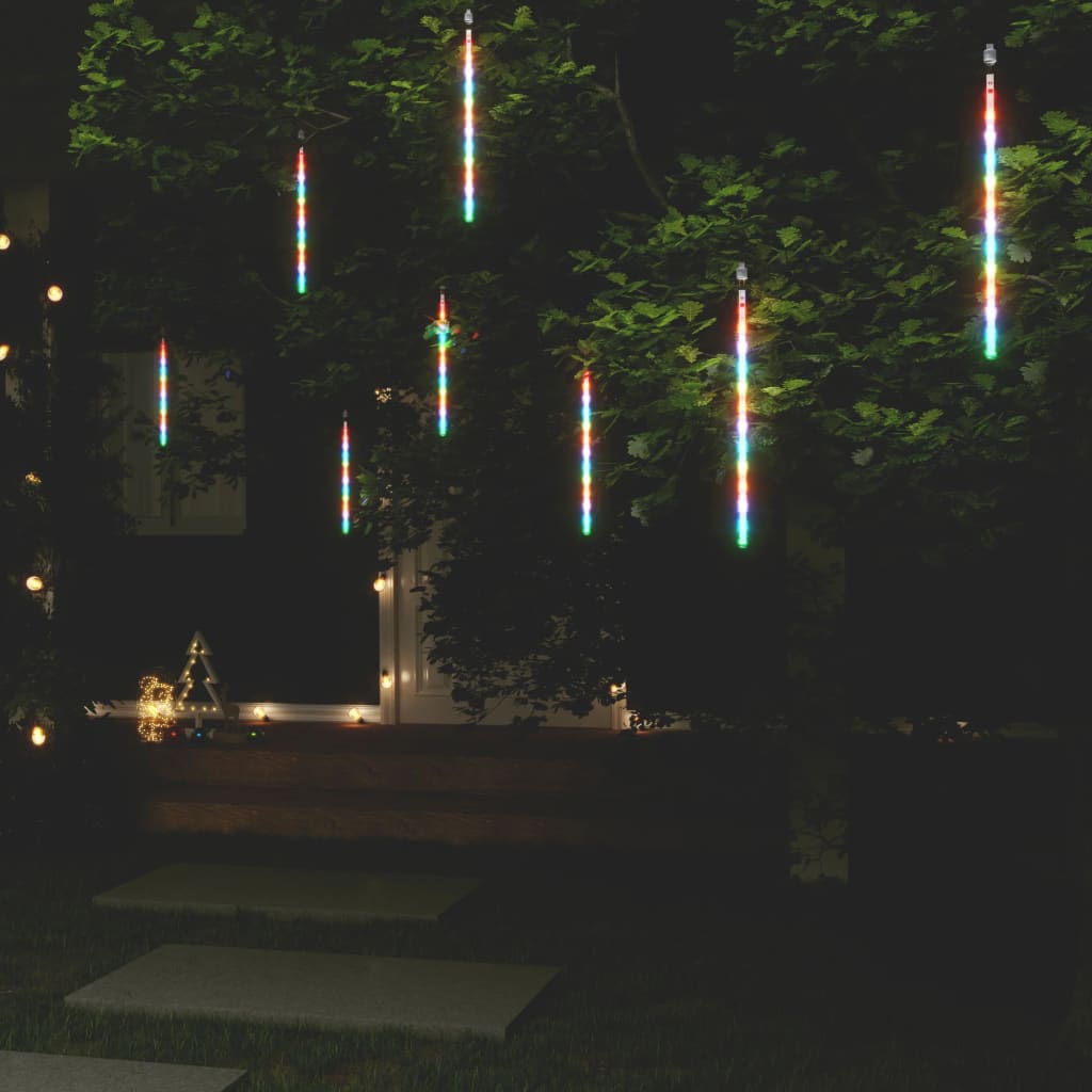 Lumini de meteoriți 8 buc. colorat 30 cm 192 LED-uri int./ext. Lando - Lando