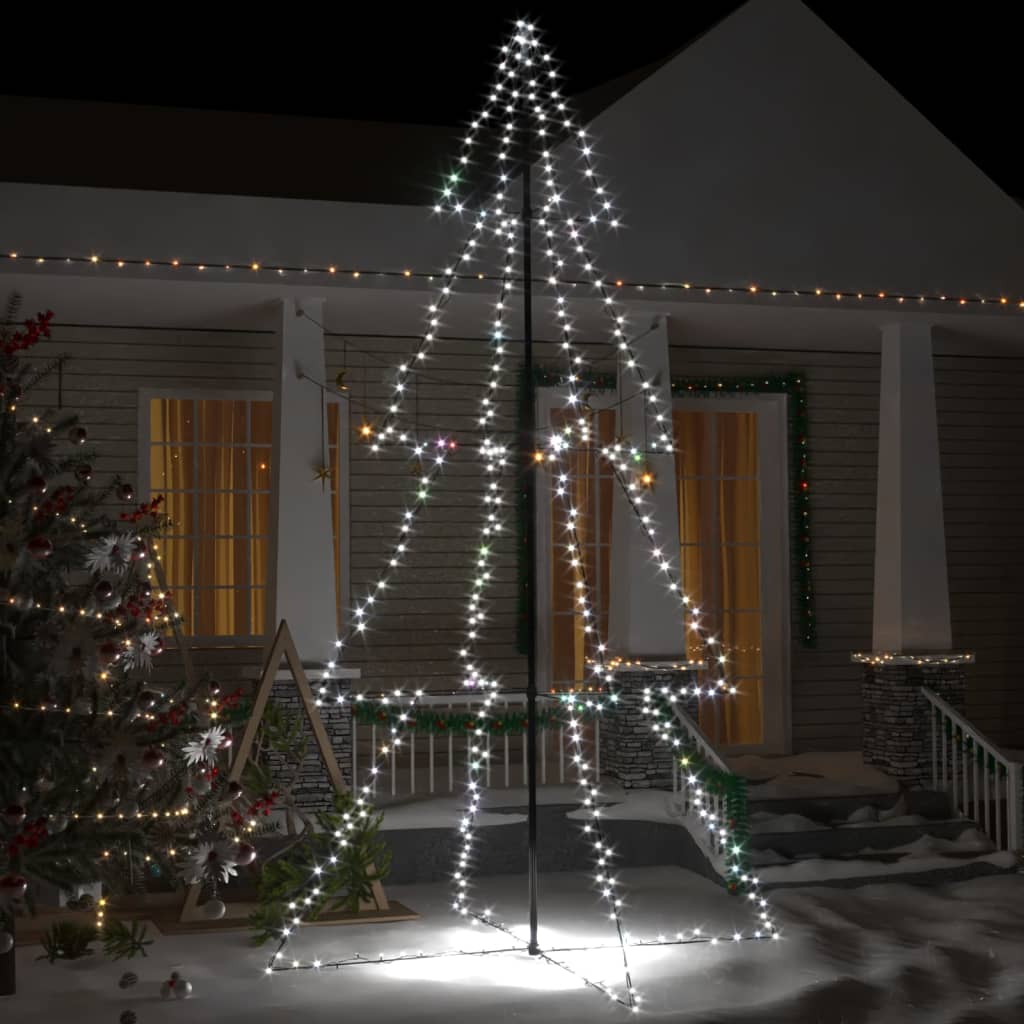 Brad Crăciun conic 360 LED-uri, 143x250 cm, interior & exterior - Lando