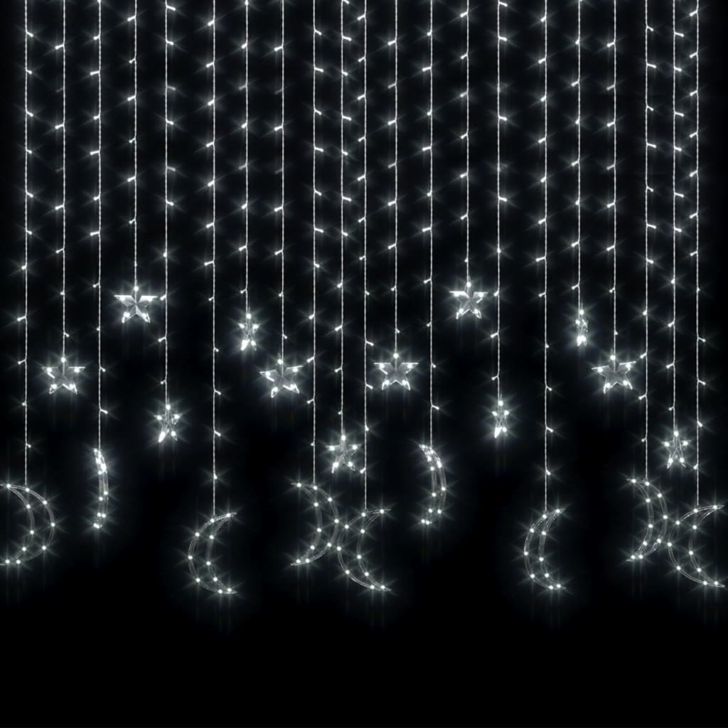 Lumini lună și stele, 345 LED-uri, alb rece, cu telecomandă - Lando