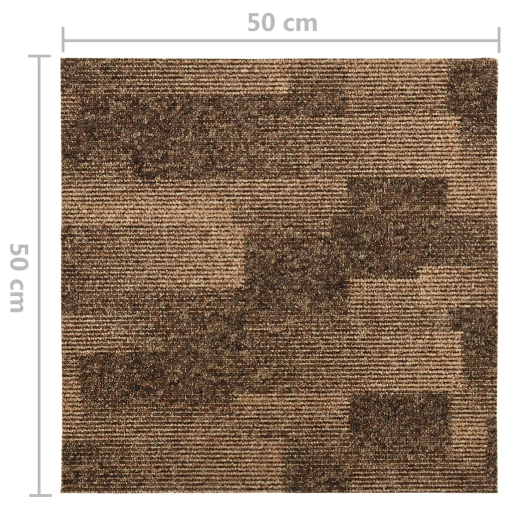 Dale mochetă pentru podea, 20 buc., maro, 5 m² - Lando