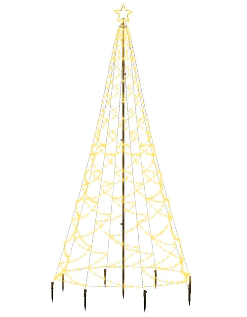 Încărcați imaginea în vizualizatorul Galerie, Pom de Crăciun cu stâlp de metal, 500 LED-uri, alb cald, 3 m - Lando
