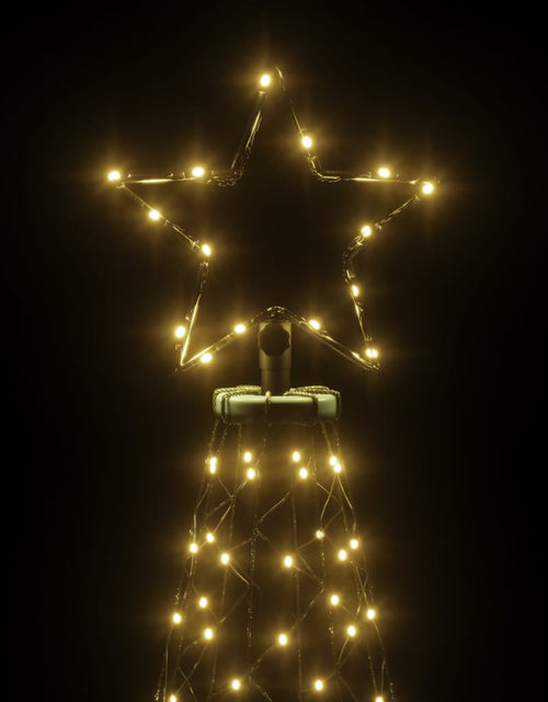 Загрузите изображение в средство просмотра галереи, Pom de Crăciun cu stâlp de metal, 500 LED-uri, alb cald, 3 m - Lando
