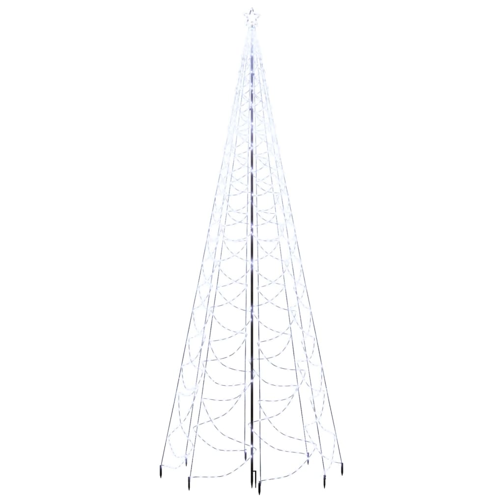 Pom de Crăciun cu stâlp de metal, 1400 LED-uri, alb rece, 5 m Lando - Lando