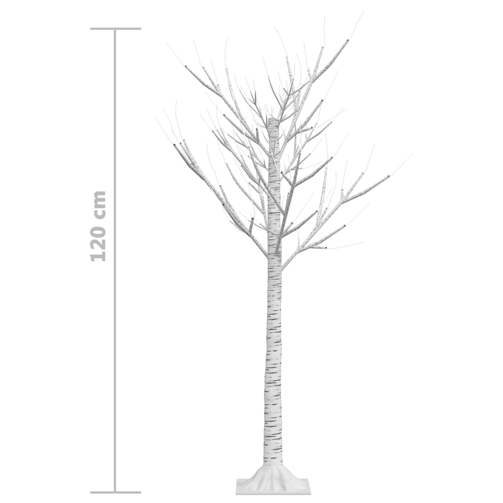 Pom de Crăciun, 120 LED-uri, albastru, 1,2 m, salcie, int./ext. - Lando