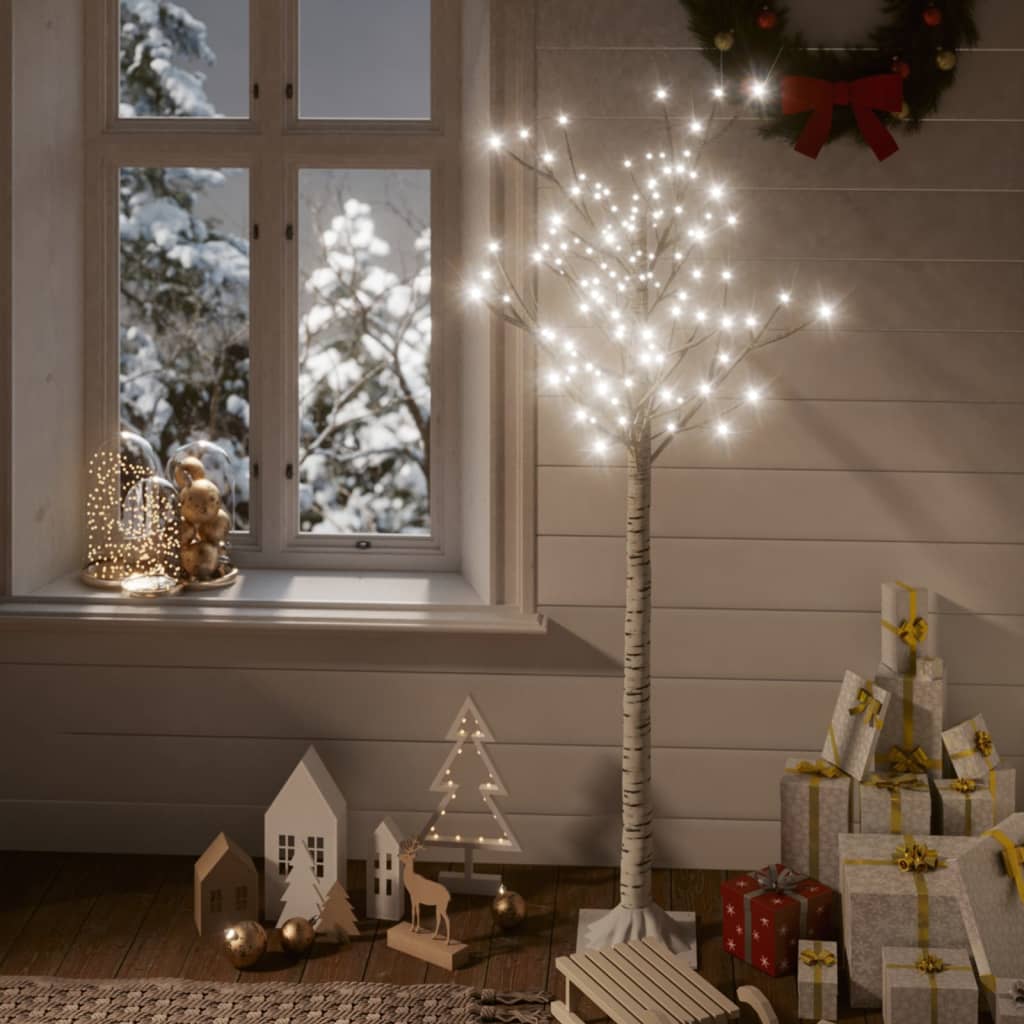 Pom Crăciun 140 LED-uri alb rece 1,5 m salcie interior/exterior - Lando