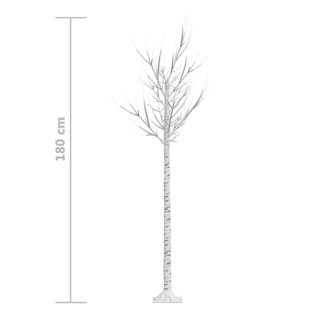 Pom de Crăciun, 180 LED-uri, albastru, 1,8 m, salcie, int./ext. - Lando