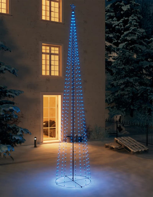 Încărcați imaginea în vizualizatorul Galerie, Decorațiune brad Crăciun conic 752 LED-uri albastru 160x500 cm Lando - Lando
