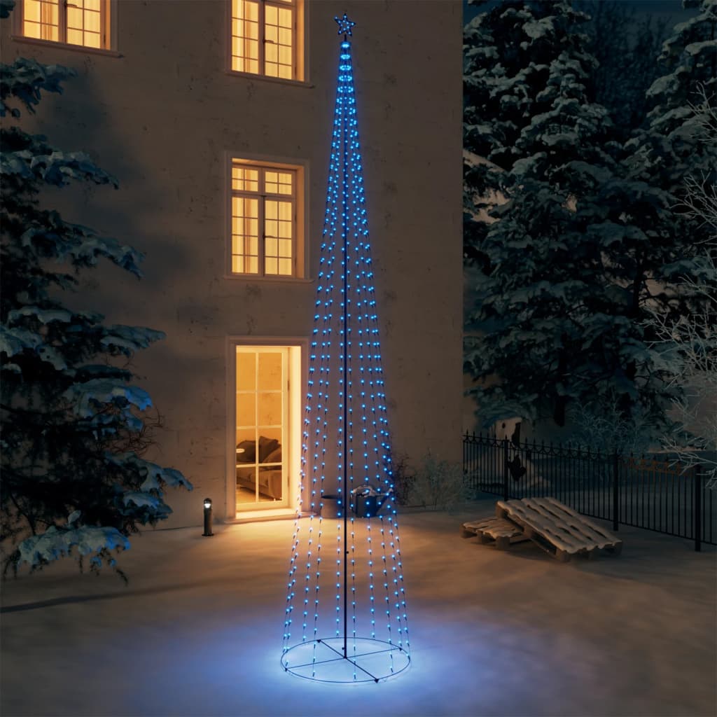 Decorațiune brad Crăciun conic 752 LED-uri albastru 160x500 cm Lando - Lando