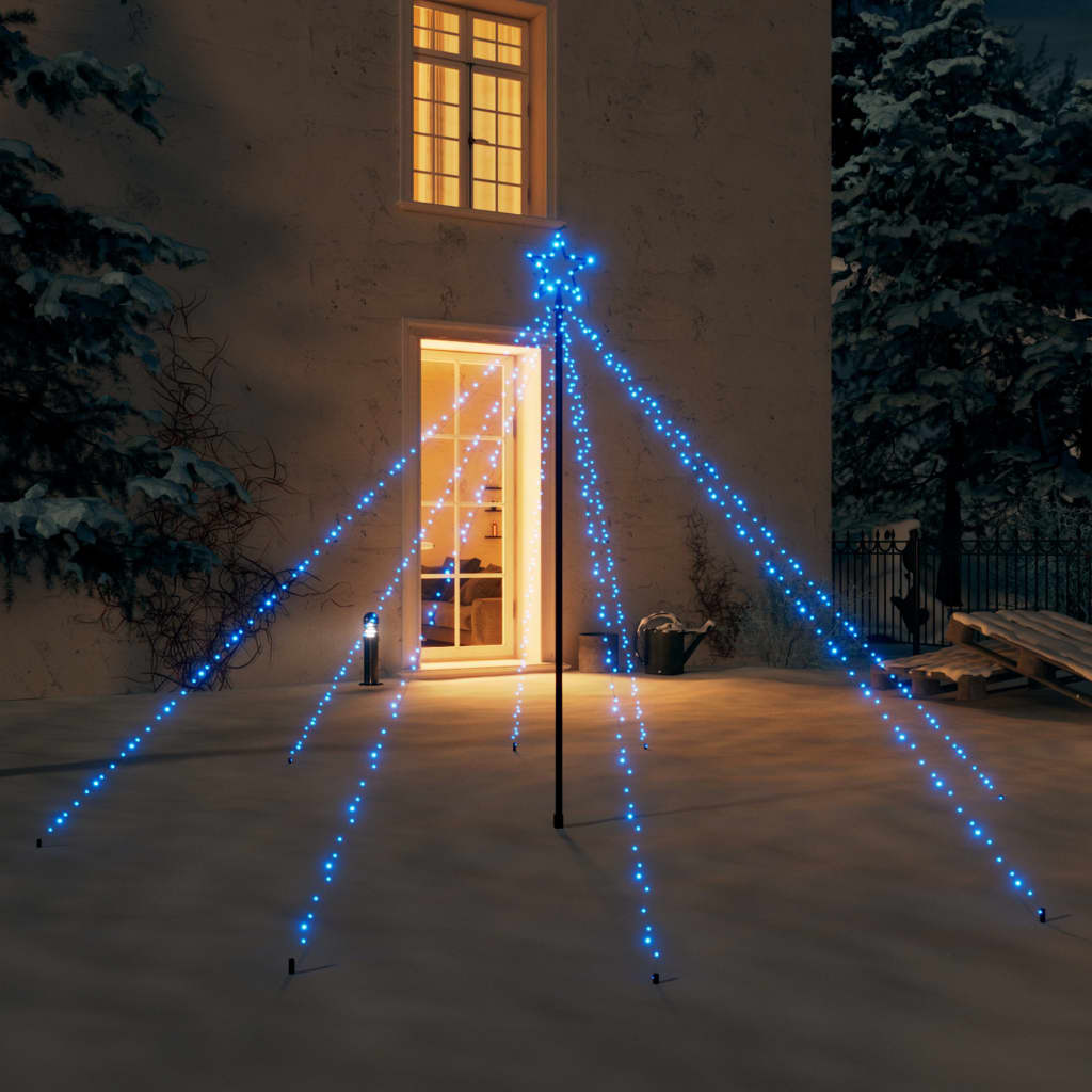Lumini pentru bradul de Crăciun, 400 LED-uri, albastru, 2,5 m Lando - Lando