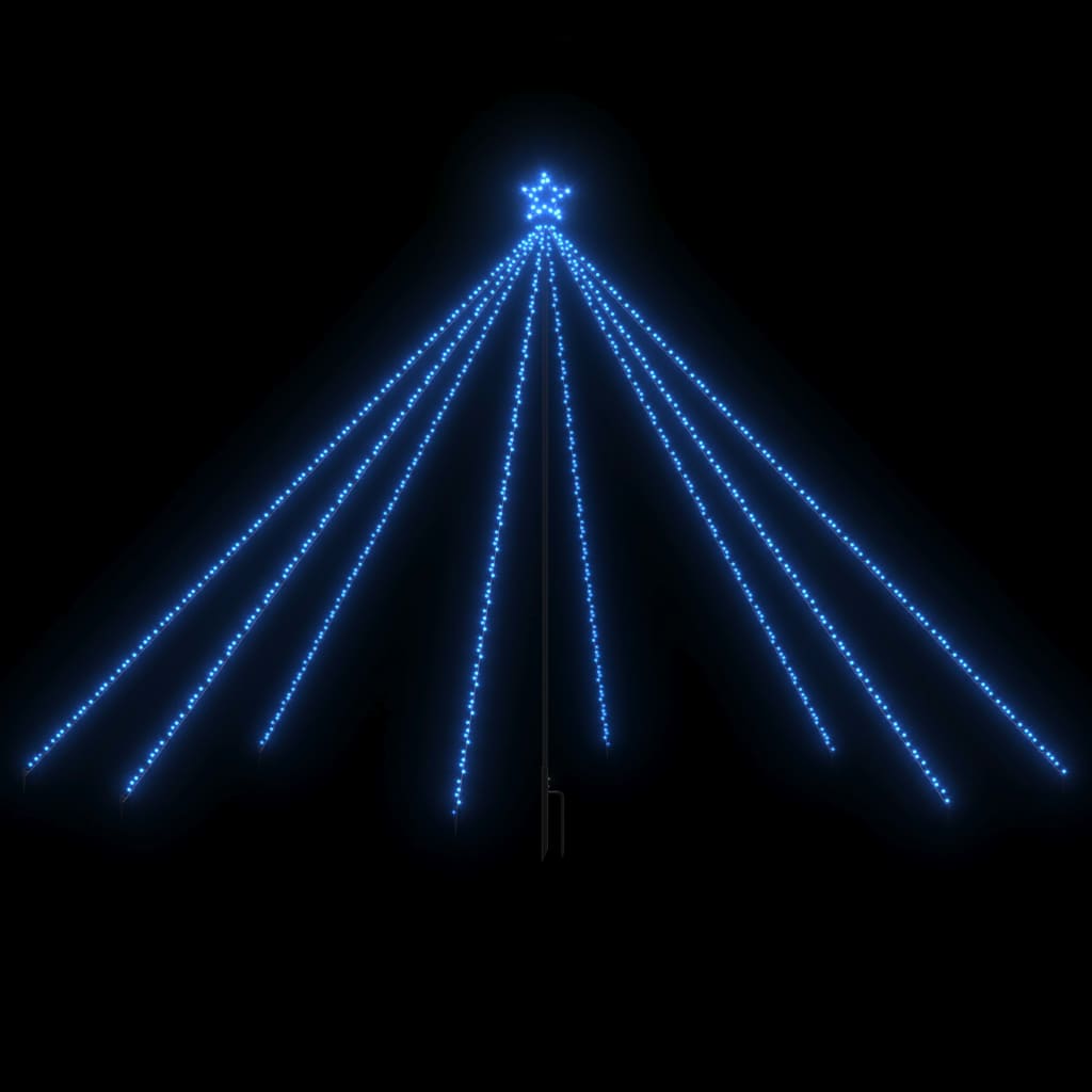 Lumini brad de Crăciun 576 LED-uri albastru 3,6 m int./ext. Lando - Lando