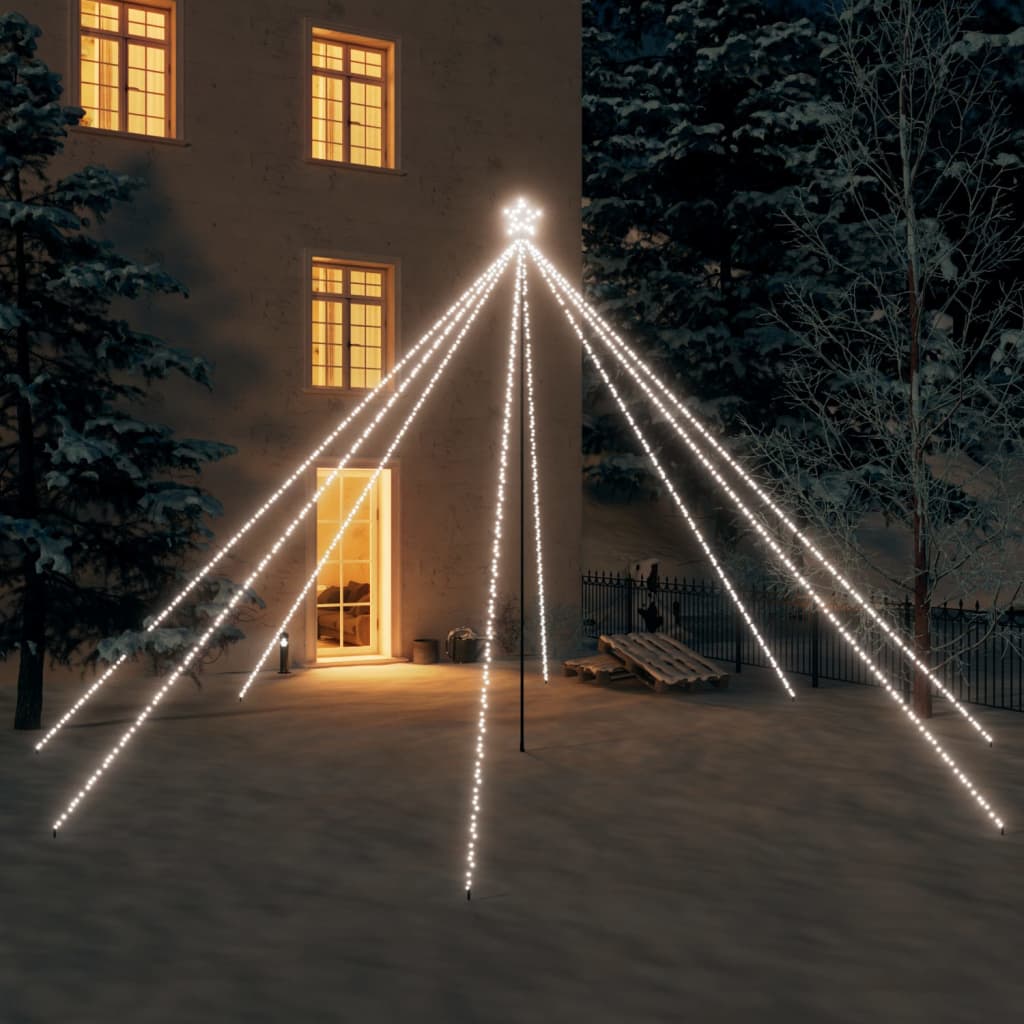 Cascadă lumini brad Crăciun 800 leduri alb rece 5 m, int./ext. Lando - Lando