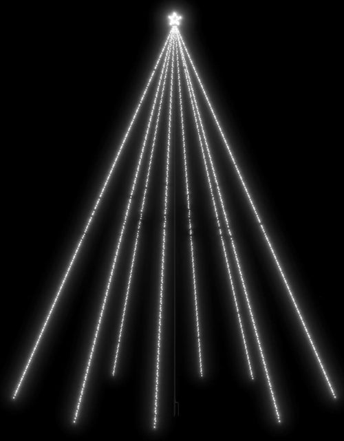 Загрузите изображение в средство просмотра галереи, Cascadă lumini brad Crăciun 1300 leduri alb rece 8 m, int./ext. - Lando
