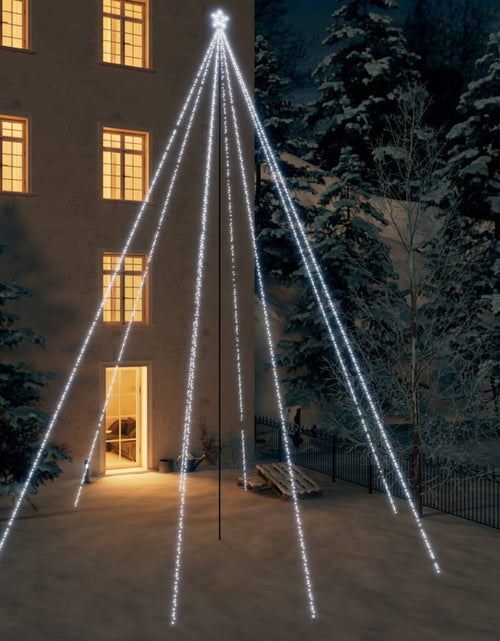 Încărcați imaginea în vizualizatorul Galerie, Cascadă lumini brad Crăciun 1300 leduri alb rece 8 m, int./ext. - Lando

