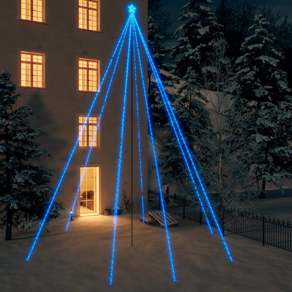 Cascadă lumini brad Crăciun 1300 leduri albastru 8 m, int./ext. - Lando