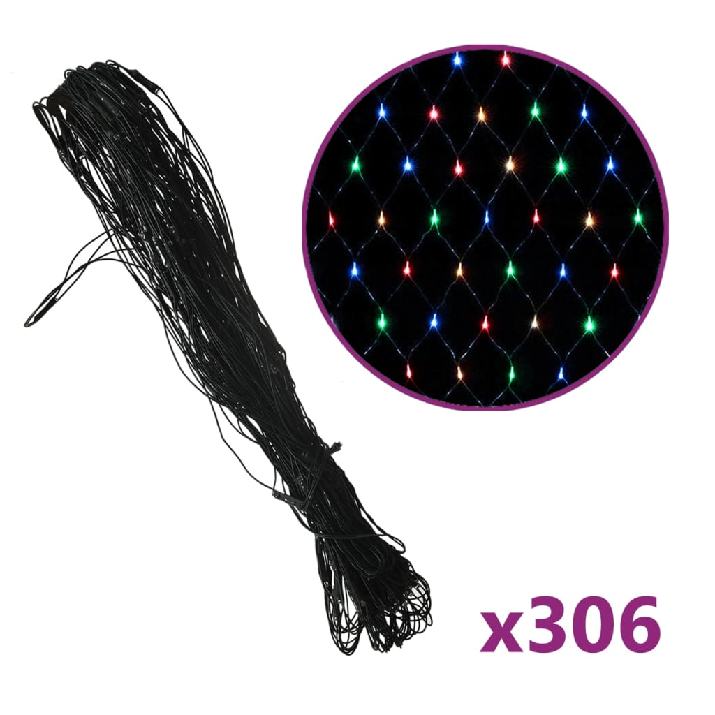 Plasă lumini Crăciun colorată 3x3 m 306 LED interior/exterior Lando - Lando