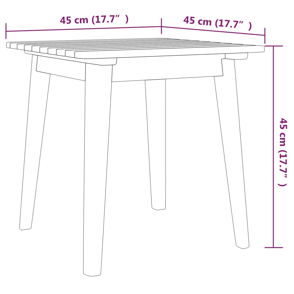 Set de bistro, 3 piese, lemn masiv de acacia - Lando