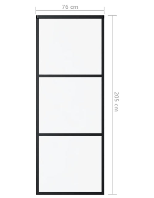 Încărcați imaginea în vizualizatorul Galerie, Ușă glisantă, negru, 76x205 cm, sticlă ESG și aluminiu Lando - Lando
