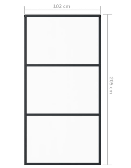 Încărcați imaginea în vizualizatorul Galerie, Ușă glisantă, negru, 102x205 cm, sticlă ESG și aluminiu Lando - Lando
