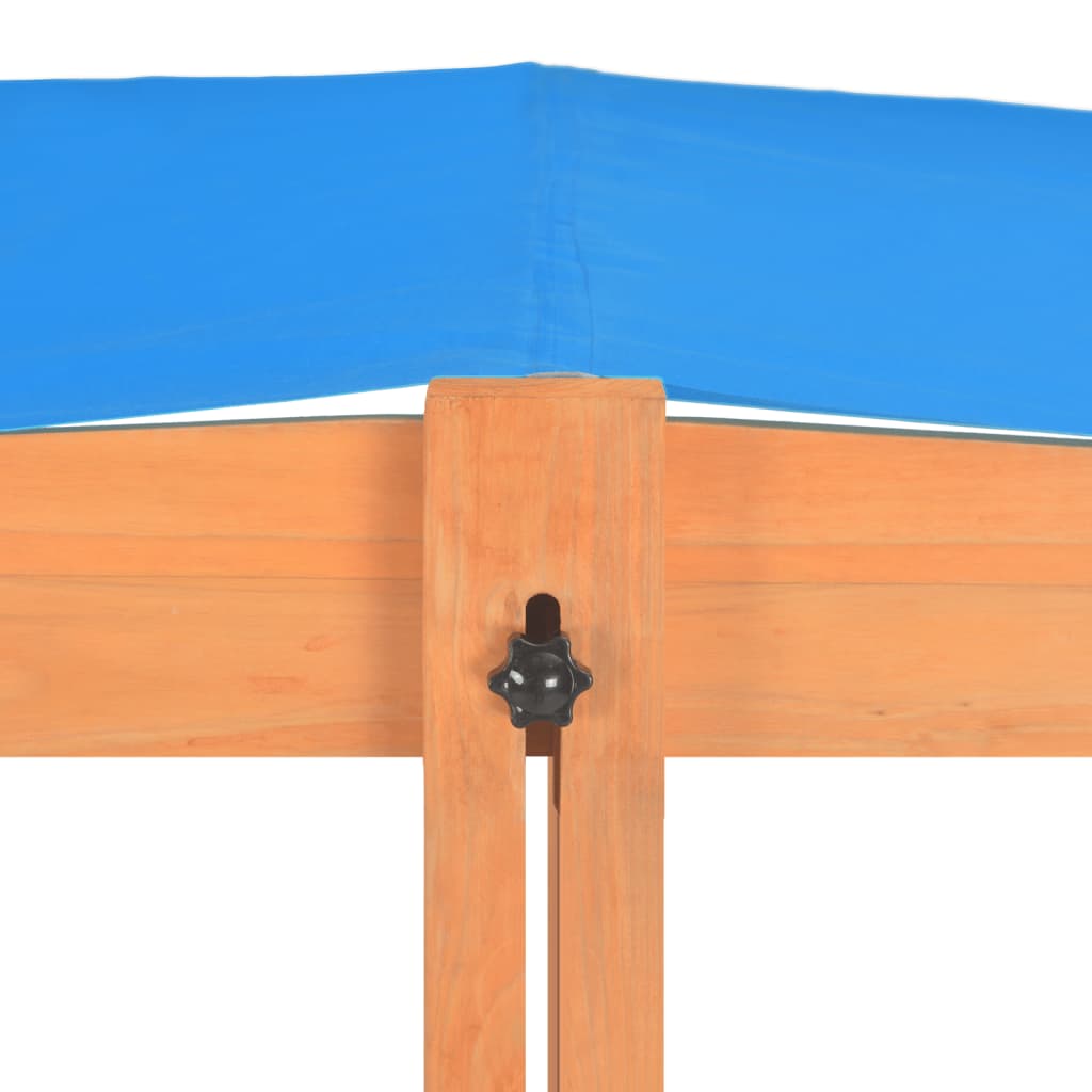 Cutie de nisip cu acoperiș ajustabil, 115x115x115 cm, lemn brad. Lando - Lando